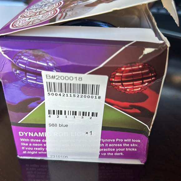 Flynova Pro Mini Drone Globe Aircraft UFO w/ Led Lights Blue Version - NIB - Picture 4 of 5